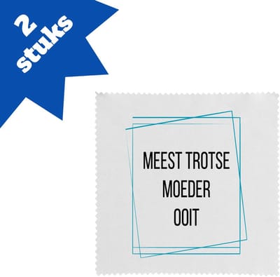 Akyol - meest trotse moeder ooit brillendoekjes - Mama - trotse moeder - moeder cadeautjes - moederdag - verjaardagscadeau - verjaardag - cadeau - geschenk - kado - gift - moeder artikelen - 17,8 bij 17,8 cm - 2 stuks