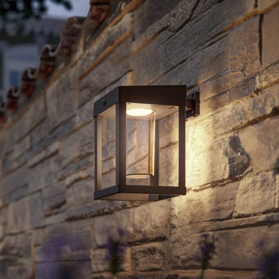 Philips LED Camill 8720169263918 Wandlamp op zonne-energie met bewegingsmelder LED 1.4 W Zwart
