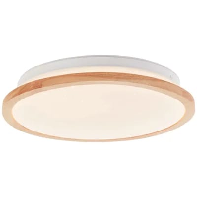 Brilliant Plafondlamp Badkamer Farica Starry Hout ⌀30cm 18w