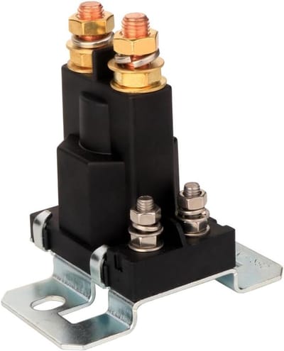 Hoogstroomrelais Batterij-isolator - Voertuigschakelaar Relais - Voertuigen Isoleren - Zwaar Uitgevoerd - 12V 500A - Zwart