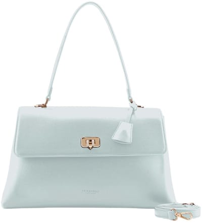 SEIDENFELT MANUFAKTUR schoudertas Lilla Edet Office Bag Sea salt Blue Lichtblauw