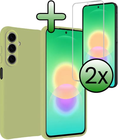 Hoesje Met 2x Screenprotector - Geschikt voor Samsung Galaxy A27 - Sterk & Shockproof - Back Cover - Siliconen Case - Telefoon Hoes - Groen