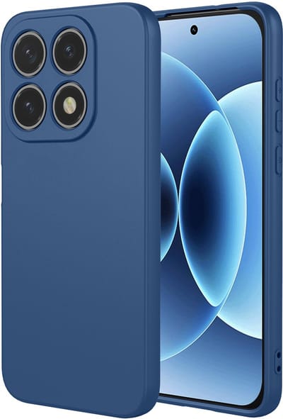 MobyDefend Hoesje - Geschikt voor Xiaomi 17T Pro - Matte Siliconen Backcover - Blauw