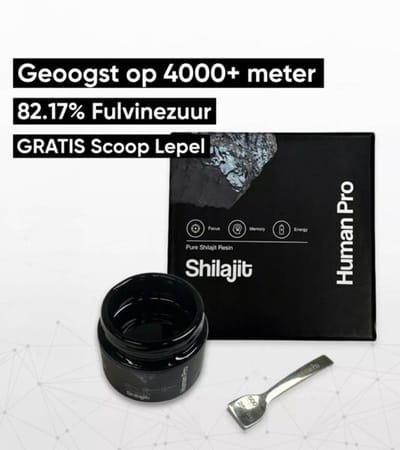 Human Pro Shilajit Resin - 50 gram - minimaal 82% fulvinezuur - geoogst op 4000 meter hoogte in het Himalayas gebergte - incl GRATIS lepel - 85 verschillende mineralen - Eurofins Lab Resultaten Beschikbaar