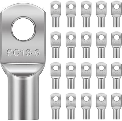 Store_9 - Koper Ring Terminals - 20 Stuks - Hoogwaardige Kralen voor Auto en Boot - 16mm²-6.5mm - Duurzaam en Betrouwbaar - Verbinders - Geschikt v...