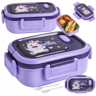 Verk Group Serie - Lunchbox 1,2L - Violette Kleur - Ingebouwde Bestekset