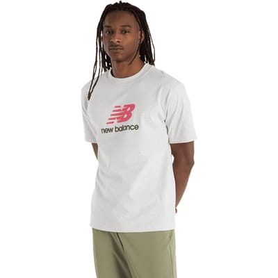 New Balance Athletics Logo T-shirt T-shirts Heren - Grijs - Maat S - Katoen Jersey