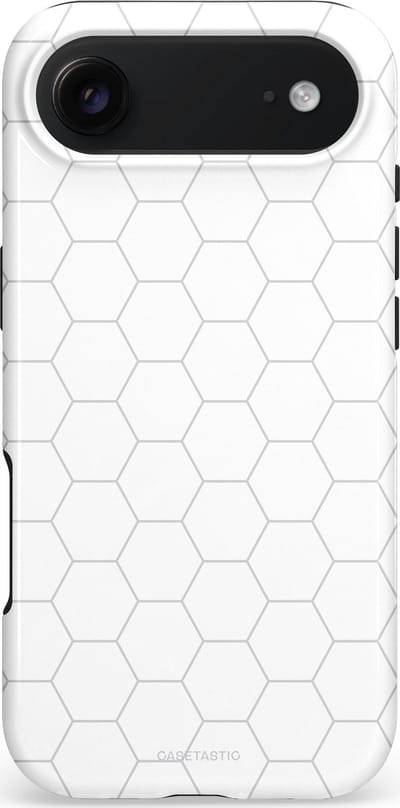 Casetastic hoesje geschikt voor Apple iPhone Air - MagSafe - Dubbellaagse bescherming - Zilverraat - Fashion Case - Wit