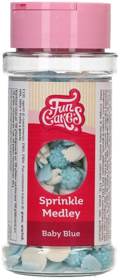 FunCakes Sprinkle Medley - Baby Blauw - 50g - Eetbare Taartdecoratie