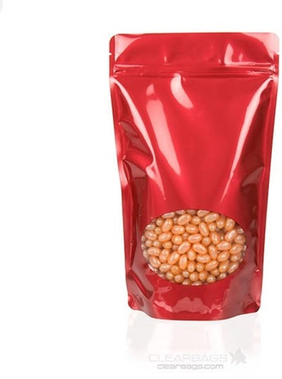 Stazakken Rood met ovaal Venster 17x9x28,5cm | 340 gram (100 stuks)