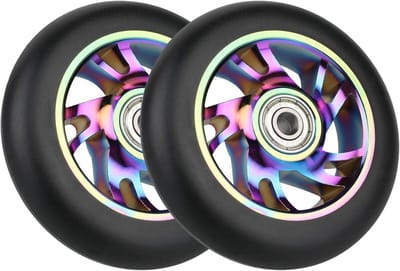 Dailygoods- Stuntstepwielen 100mm - Reservewielen - ABEC-9 lagers - Duurzaam pvc - Set van 2 - Geschikt voor stuntsteppen - Scooterwielen