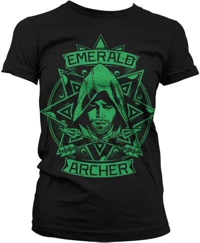DC Comics Arrow Dames Tshirt -M- Emerald Archer Zwart