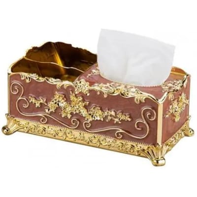 Tissuebox in Scandinavische stijl met deksel ABS Licht Luxe Reliëf Design Servethouder Elegante Tissuebox met Afstandsbedieninghouder