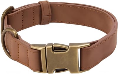 Duurzame en Verstelbare Martingale Hondenhalsband van PU Leer voor Kleine, Middelgrote en Grote Honden met Snelle Ontgrendeling en Comfortabele Pasvorm
