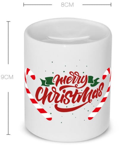 Akyol - kerst merry christmas Spaarpot - Kerstmis - kerst beker - winter - kerst - christmas - kerst cadeau - 350 ML inhoud