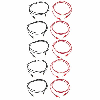 Allecto - Goudgeplated Kabels - 2mm Banana Plug - Hoogwaardige kwaliteit - Rood en Zwart - Elektrische Projecten - Ideaal voor verbinding - Geschik...