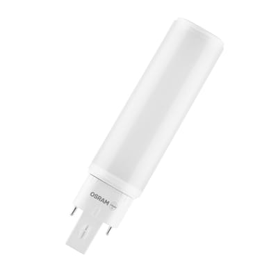 OSRAM DULUX LED-lamp met pinvoet G24q 6W 660lm 6500K vervangende compacte fluorescentielamp met E-VSA, draaibaar 30.000 uur, kwikvrij, eenvoudig te vervangen, IP20
