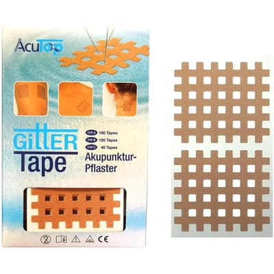 AcuTop - Gittertape / Cross tape Large - Type C Beige - 40 stuks