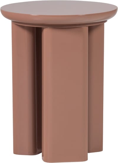 WOOOD Orivo Bijzettafel - Hout - Hoogglans Oudroze - 50x40x40