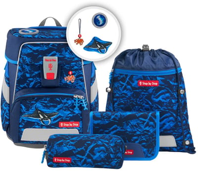 Step by Step schooltas Space Schulranzen-Set 5-delig Manta Rio blauw