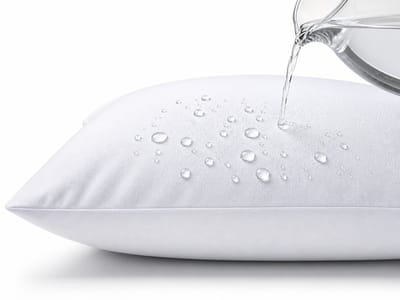 Princessmatrassen Waterdichte Kussenbeschermer - Molton Badstof - Antibacterieel - Met Ritssluiting - 60x70 cm - Wit