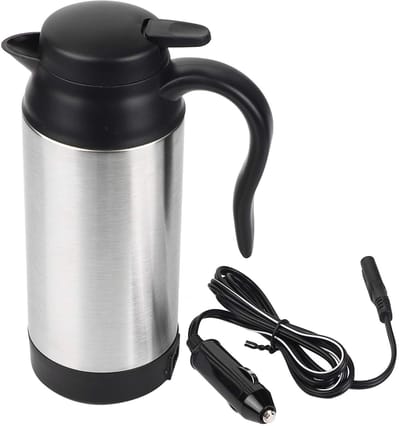 Dailygoody - Elektrische Waterkoker - 750 ML Capaciteit - Ideaal voor Reizen - Rood - 12 V Auto - Perfect voor Koffie en Thee - Geschikt voor Kamperen