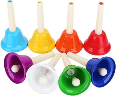 Metalen Klokkenspel Set - Handbellen Orkest - Muziek Onderwijs - Diatonisch Gestemd - 138 x 73 cm - Zilverkleurig