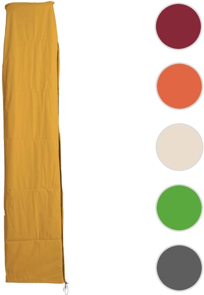 Beschermhoes MCW voor zweefparasol tot 4,3 m (3x3 m), afdekhoes met ritssluiting ~ geel