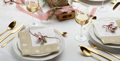 50 Servetten ROYAL Collection 1/4 vouw 40 cm x 40 cm zilver X-Mas