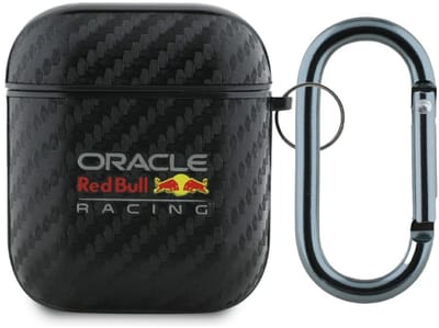 Red Bull Hoesje Met Logo Pu Carbon Voor Airpods 1 2 Bescherming En Compactheid