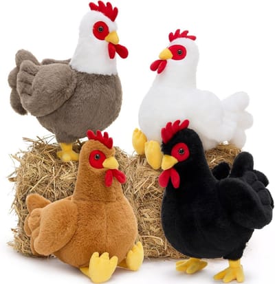 Schattige Kuiken Knuffels - Zacht Pluche Speelgoed - Kinderkamer Decoratie - Set van Vier Stuks