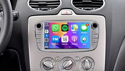 Autoradio 2/32GB met Carplay en Android auto | Geschikt voor Ford C, S Max, Fiesta Focus Fusion Mondeo Transit connect Galaxy Kuga 2005-2013 | Radio scherm met Navigatie| 2005 2006 2007 2008 2009 2010 2011 2012 2013