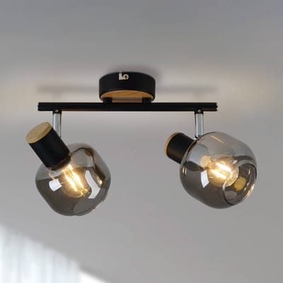 Näve Plafondlamp 1350122 met rookglas, 2-lamps