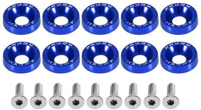 Dailygoods- Schroefpakking M6 - Roestvrij Staal - Platte Ronde Pakking - Auto Accessoire - Decoratieve Schroef - Geschikt voor Kentekenplaat - Schroefring