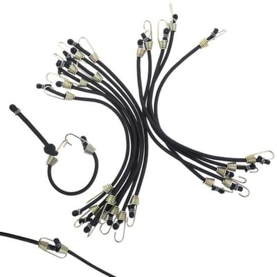 Dailygoody - Elastische Touwen - Duurzaam en Sterk - 25 cm - 12 Stuks