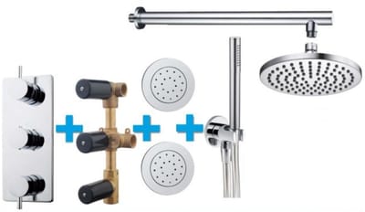 Wiesbaden Regendouche - Type 117- Inbouw - Complete set