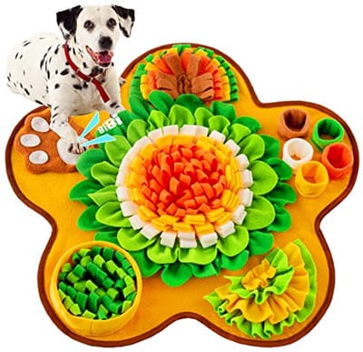 Snuffelmat Honden - Voermat Interactief - Mentale Stimulatie - Botvorm Ontwerp - 43x63 cm - Groen