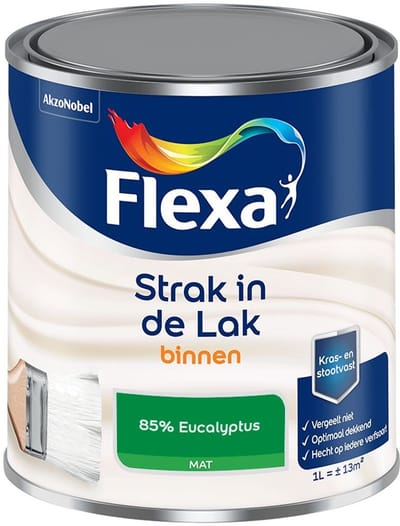 Flexa - Strak In De Lak Binnenlak Mat - 85% Eucalyptus - Mengverf - 1 L