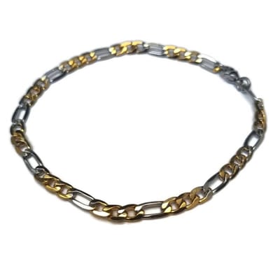 Aramat Jewels | Armbanden | Stalen armband figaro schakel bicor | | | |4mm | Staal | Volwassenen | Verkleurd niet