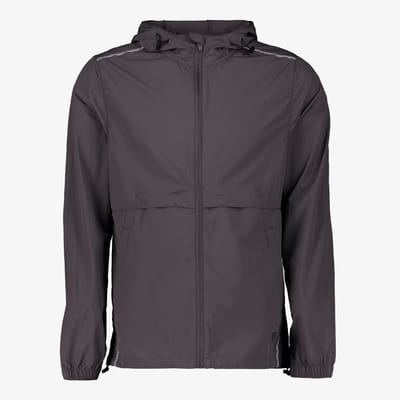 Osaga heren hardloop jas donkergrijs - Maat S