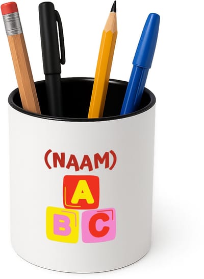 Hacebo® - ABC zwemdiploma Pennenbakje - Zwemmen - zwemdiploma gehaald - pennenhouder - leuk cadeau voor iemand die zijn zwemdiploma heeft gehaald - verjaardagscadeau - gift - geschenk - Pennenbakje zwart