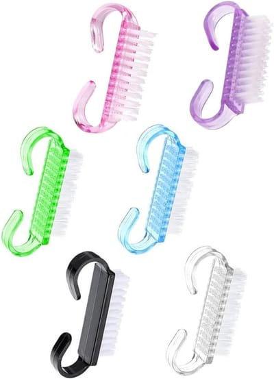 Nagelborstel 6 stuks - kunststof handgreep - diepe reiniging - hygiënisch schoon gevoel - ShopVlot
