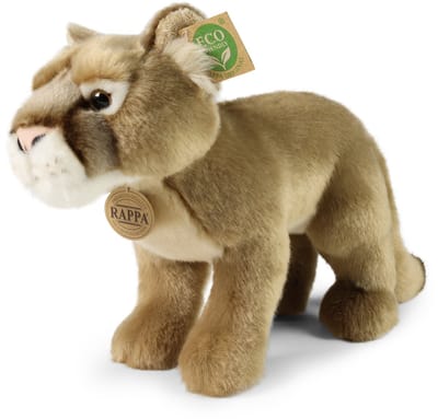 Rappa ECO knuffel bergleeuw 28 cm - realistische knuffel van recyclede PET flessen - lichtbruin