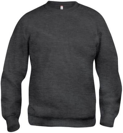 Clique Basic Roundneck 021030 - Antraciet Melange - XS