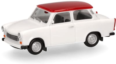 Trabant 601 Limousine, Wit (dak Rood)