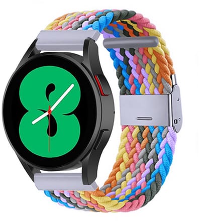 By Qubix - geschikt voor Huawei Watch GT 6 / GT 7 - 41mm - Braided nylon bandje - Multicolor Spring