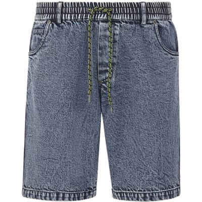 Jan Vanderstorm herren Denim Short - 74 - blauw - Plus Size
