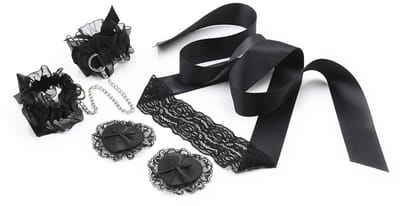 Crushious Lace Me Up - Bondage Lacy Set - Zwart