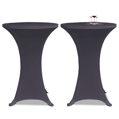 vidaXL - Stoelhoes - stretch - 2st - 60 - cm - antraciet