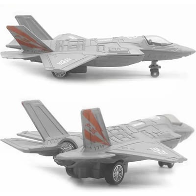Modèle d'Avion de Chasse F-35 en Alliage à Rappel Grande Taille Musique LED Jouet Avion Cadeau